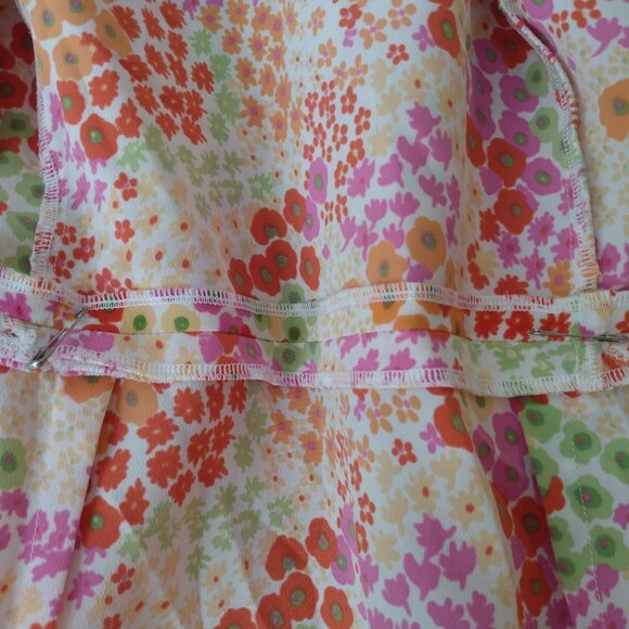 Amish Mennonite Cape Dress 36"B 31"W Vintage 60s Style Pink Orange - Picture 16 of 16